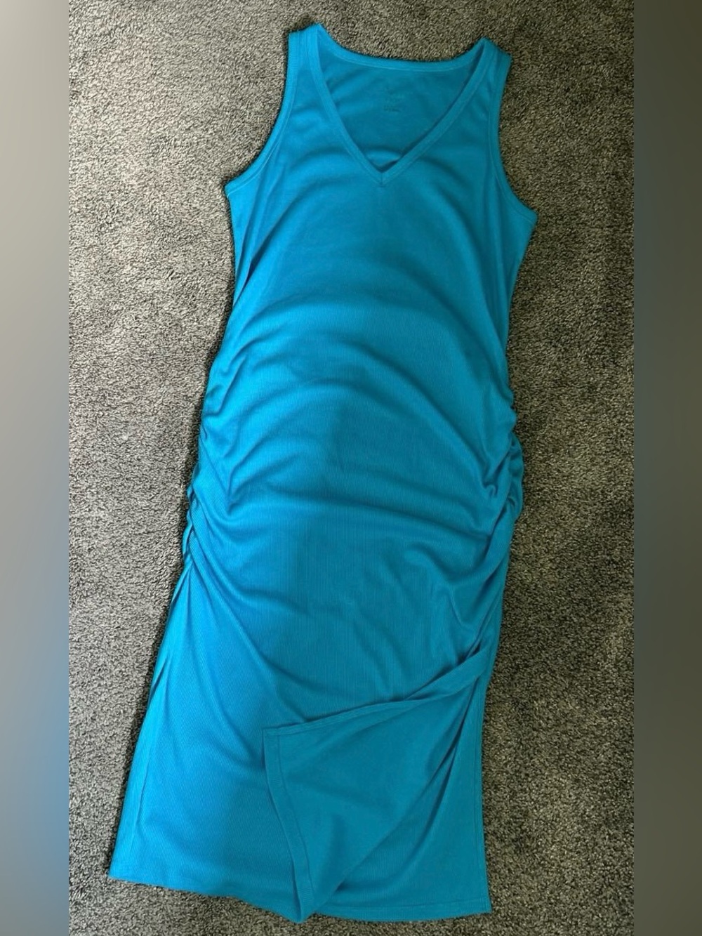 a new day Teal Blue V-Neck Midi Dress